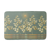 Gold Sun Branches Blätter Bath Mat Badematte (Vorderseite)