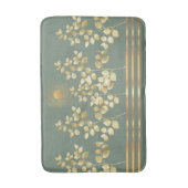 Gold Sun Branches Blätter Bath Mat Badematte (Vorderseite Vertikal)