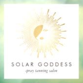 Gold Sun Goddess Girl Logo Spray Tanning Salon Fensteraufkleber (Blatt 3)