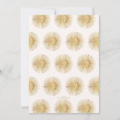 Gold Sun Happy Sunshine Einladung (Rückseite)