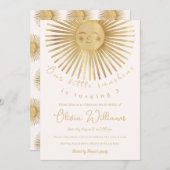 Gold Sun Happy Sunshine Einladung (Vorne/Hinten)