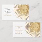 Gold Sun Happy Sunshine Visitenkarte (Vorne/Hinten)