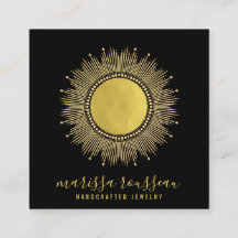 Gold Sun Imitate Foil Mandala Black Juwelier Desig