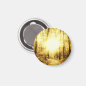 GOLD SUN KLEINE RUNDE MAGNET (Vorderseite/Rückseite)