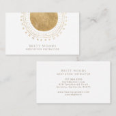 Gold Sun Meditation Instructor Visitenkarte (Vorne/Hinten)