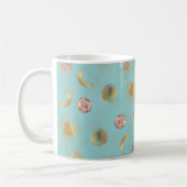 Gold Sun Moon Planets Space Blue Illustration Kaffeetasse (Links)