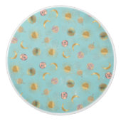 Gold Sun Moon Planets Space Blue Illustration Keramikknauf (Vorderseite)