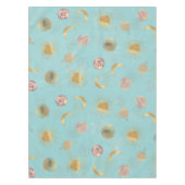 Gold Sun Moon Planets Space Blue Illustration Tischdecke (Vorderseite)