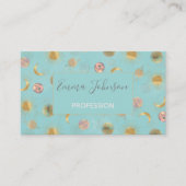 Gold Sun Moon Planets Space Blue Illustration Visitenkarte (Vorderseite)