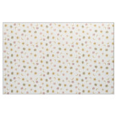 Gold Sun Moon Planets Space White Illustration Stoff (Yard (91,4 cm))