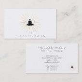 *~* Gold Sun Rays Man Meditation Lotus Pose Visitenkarte (Vorne/Hinten)