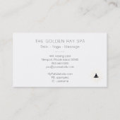 *~* Gold Sun Rays Man Meditation Lotus Pose Visitenkarte (Rückseite)