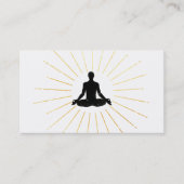 *~* Gold Sun Rays Meditation Lotus Pose Mann Visitenkarte (Vorderseite)