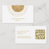 Gold Sun Rays  Visitenkarte (Vorne/Hinten)