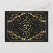 Gold Sun und Moon Tarot Card Hochzeitsszenario Begleitkarte (Rückseite)