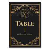 Gold Sun und Moon Tarot Tischnummer (Rückseite)