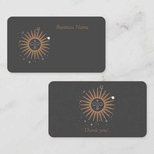 Gold sun visitenkarte (Vorne/Hinten)