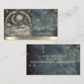 Gold Sun Watercolor Energy Healing Visitenkarte (Vorne/Hinten)