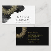 Gold Sunburst Celestial Jewelier Designer Visitenkarte (Vorne/Hinten)