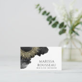 Gold Sunburst Celestial Jewelry Designer Business Visitenkarte (Stehend Vorderseite)