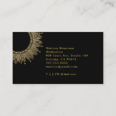 Gold Sunburst Celestial Jewelry Designer Business Visitenkarte (Rückseite)