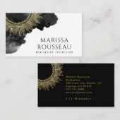 Gold Sunburst Celestial Jewelry Designer Business Visitenkarte (Vorne/Hinten)