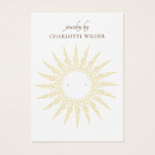 Gold Sunburst Circle Earring Display Card (Vorderseite)