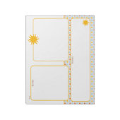 Gold Sunburst To Do Notes Planner Pad Notizblock (Rotiert)