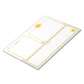 Gold Sunburst To Do Notes Planner Pad Notizblock (angewinkelt)