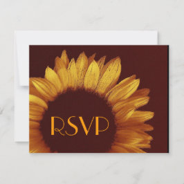 Gold Sunflower UAWG Wedding Response Card RSVP Karte