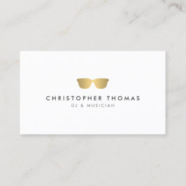 Gold Sunglasses II DJ Business Card Visitenkarte
