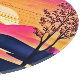 Gold Sunset Over Pink Lake Festival Schneidebrett (Ecke)