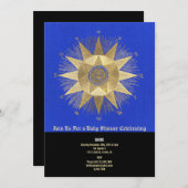 Gold Sunshine Baby Shower Celestial Feiern Einladung (Vorne/Hinten)