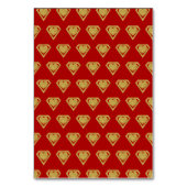 Gold Superheld Friend Classroom Valentine Card Rot Tischnummer (Rückseite)