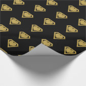 Gold Superheld Friend Valentine Wrapping Paper Geschenkpapier (Ecke)