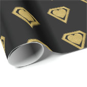 Gold Superheld Friend Valentine Wrapping Paper Geschenkpapier (Rolleneckpunkt)