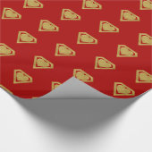 Gold Superheld Friend Valentine Wrapping Paper Red Geschenkpapier (Ecke)