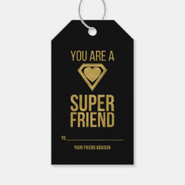 Gold Superheran Friend Classroom Valentine Geschen Geschenkanhänger