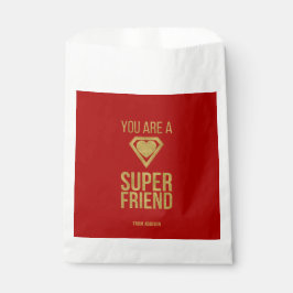 Gold Superheran Friend Valentine Fvor Tag Red Geschenktütchen