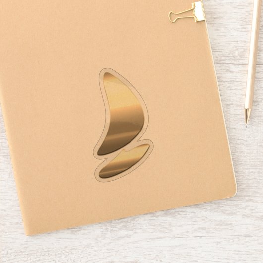 Gold-Surfsticker Aufkleber (Notizbuch)