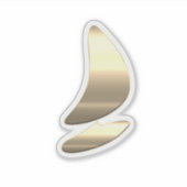 Gold-Surfsticker Aufkleber (Vorderseite)