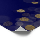 Gold Sweet 16 Balloons Royal Blue Begrüßungszeiche Poster (Ecke)