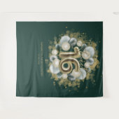 Gold Sweet 16 Bday Balloons Party Grüner Hintergru Wandteppich (Vorderseite (Horizontal))