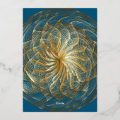 Gold Sweet 16 Einladung (Rückseite)