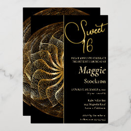 Gold Sweet 16 Einladung