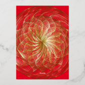 Gold Sweet 16 Einladung (Rückseite)