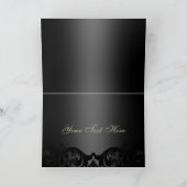 Gold Swirl Damask Danke Karte (Innenseite)