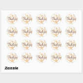Gold Swirl Vielen Dank Sticker - Siegel (Blatt)