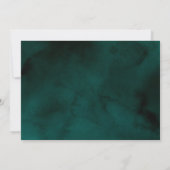 Gold Swirls Emerald Green Wedding  Einladung (Rückseite)