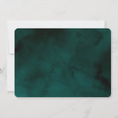 Gold Swirls Emerald Green Wedding Save The Date (Rückseite)